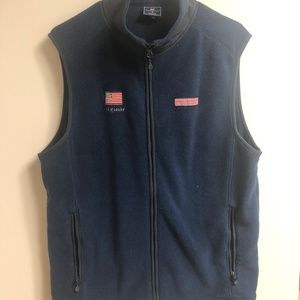 Vineyard Vines fleece Harbour vest navt S NEW
